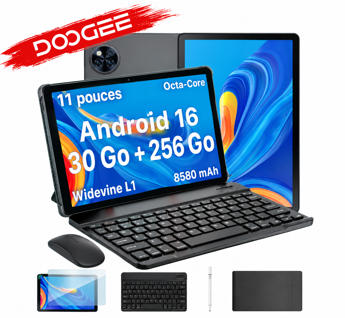 Tablette Doogee U11 Pro 11″ – Android 16, 30 Go RAM, 256 Go, 90 Hz, batterie 8 580 mAh
