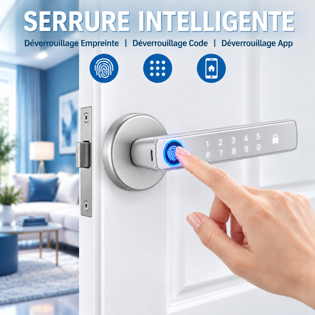 Serrure Intelligente M5 Tuya â Empreinte Digitale, Code & Carte IC