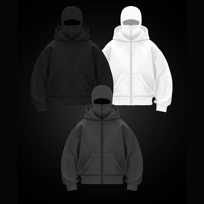 Sweat à Capuche Balaclava Y2K – Style Gothique & Harajuku