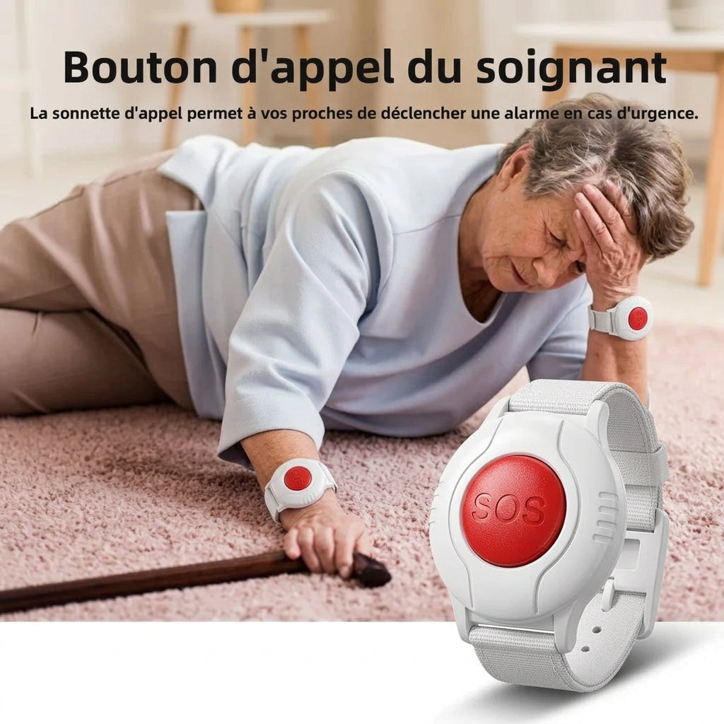 Bracelet d’alarme SOS pour personnes âgées