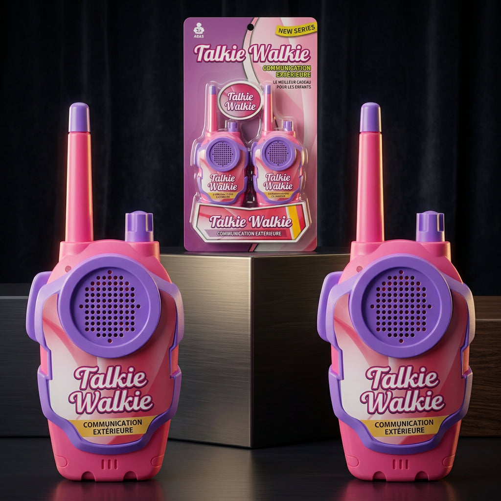Talkies-walkies pour enfants rechargeables avec fonction vocale, écran HD de 2 pouces, appels HD en un clic et interphone — cadeau d’anniversaire ou de Noël pour garçon ou fille.