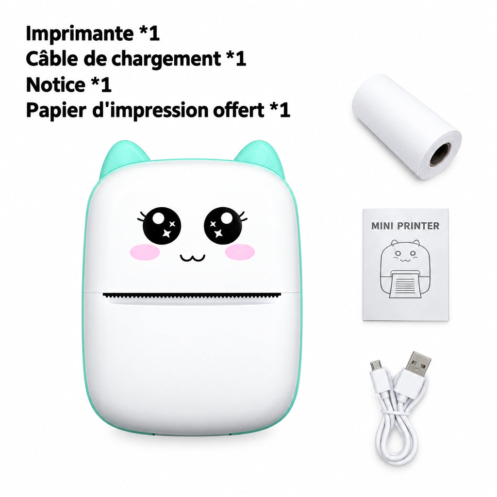 Mini Imprimante Thermique Portable – Impression Instantanée