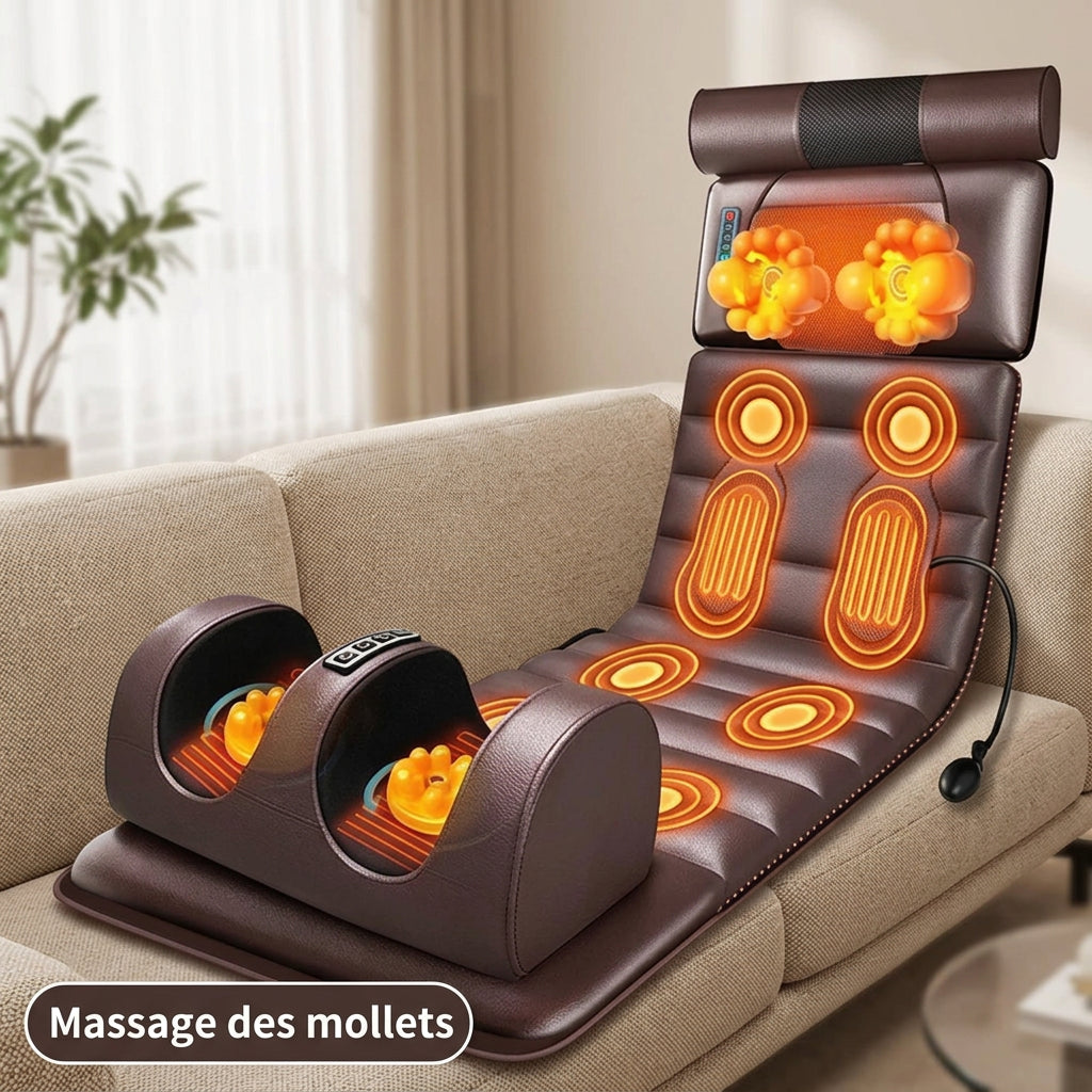 Matelas de massage électrique – Vibrations et chaleur, relaxation du corps entier