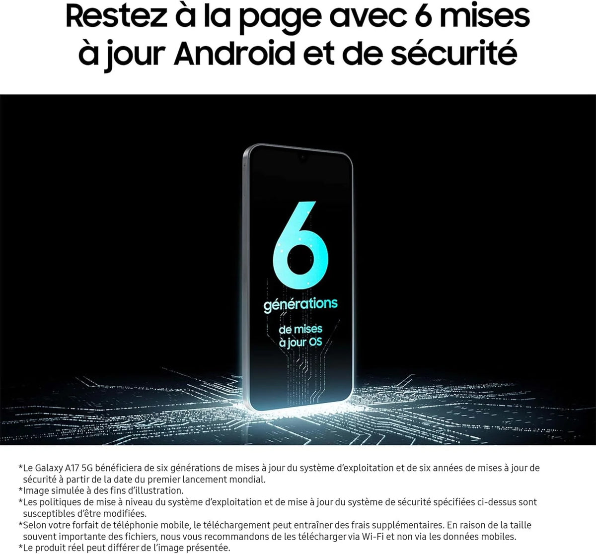 Samsung Galaxy A17 5G 128 Go – Écran 6,7" Super AMOLED, Appareil Photo 50 MP