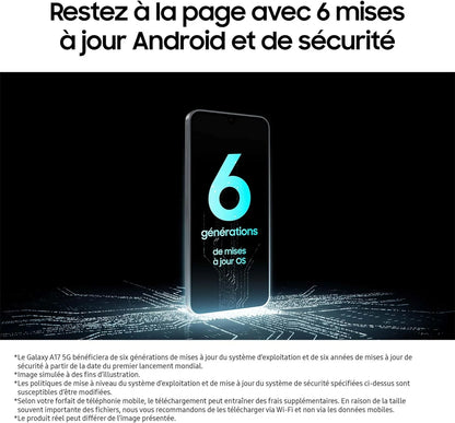 Samsung Galaxy A17 5G 128 Go – Écran 6,7" Super AMOLED, Appareil Photo 50 MP