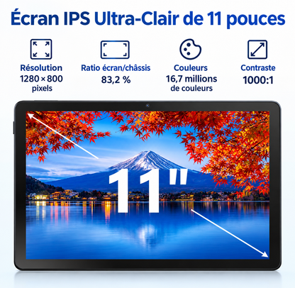 Tablette Doogee U11 Pro 11″ – Android 16, 30 Go RAM, 256 Go, 90 Hz, batterie 8 580 mAh