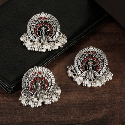 Ensemble de Bijoux Ethniques Paon – Boucles d’Oreilles