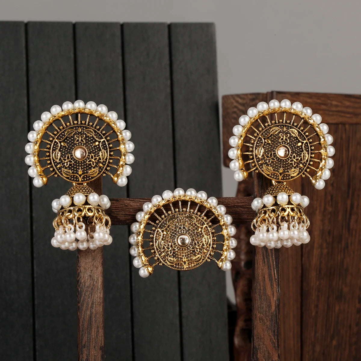 Ensemble de Bijoux Ethniques Paon – Boucles d’Oreilles