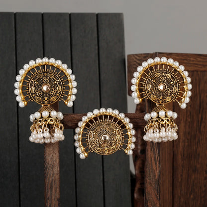 Ensemble de Bijoux Ethniques Paon – Boucles d’Oreilles