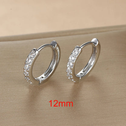 Lot de 2 Petites Créoles en Acier Inoxydable – Boucles d’Oreilles Huggie