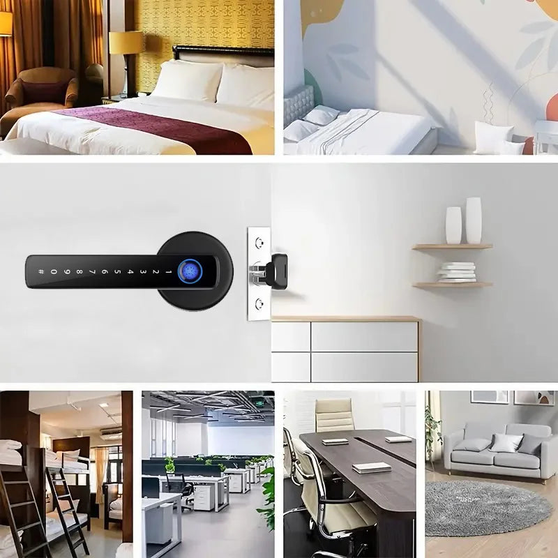 Serrure Intelligente M5 Tuya – Empreinte Digitale, Code & Carte IC