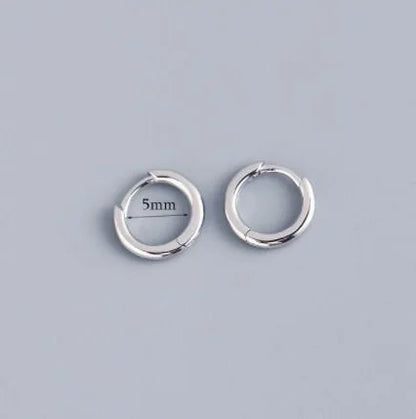 Lot de 2 Petites Créoles en Acier Inoxydable – Boucles d’Oreilles Huggie