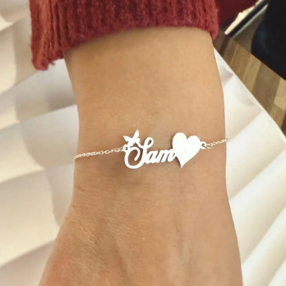 Bracelet Personnalisable Papillon avec Prénom – Femme & Enfant