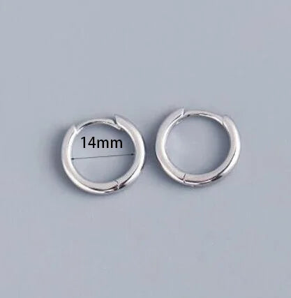Lot de 2 Petites Créoles en Acier Inoxydable – Boucles d’Oreilles Huggie