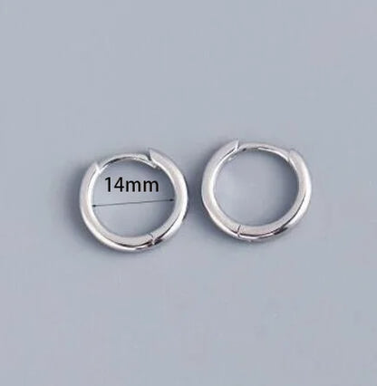 Lot de 2 Petites Créoles en Acier Inoxydable – Boucles d’Oreilles Huggie