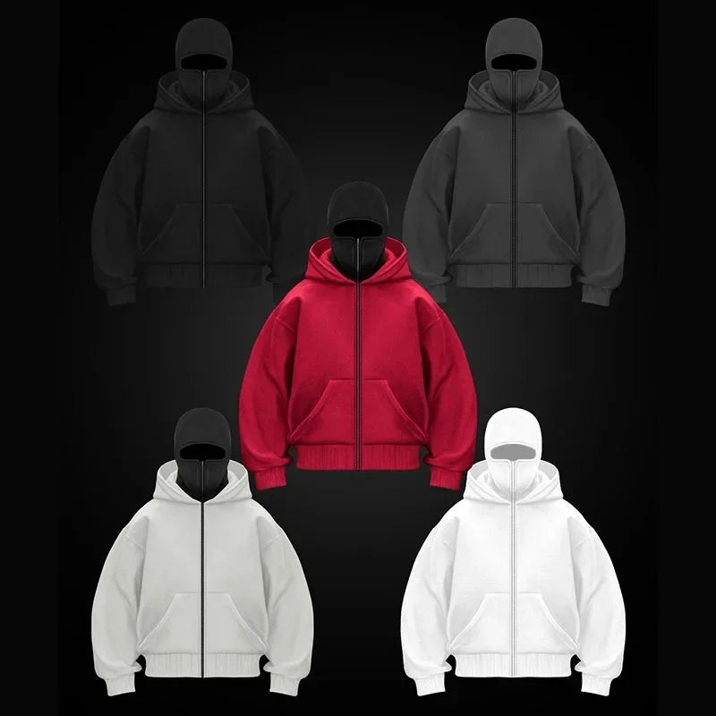 Sweat à Capuche Balaclava Y2K – Style Gothique & Harajuku
