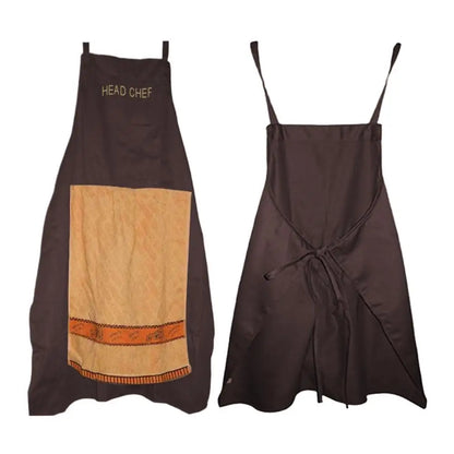 Tablier de Cuisine Humoristique « Chef » – Tablier en Coton Unisexe, Respirant et Lavable, Taille Unique, pour Cuisine, BBQ, Pâtisserie et Fêtes