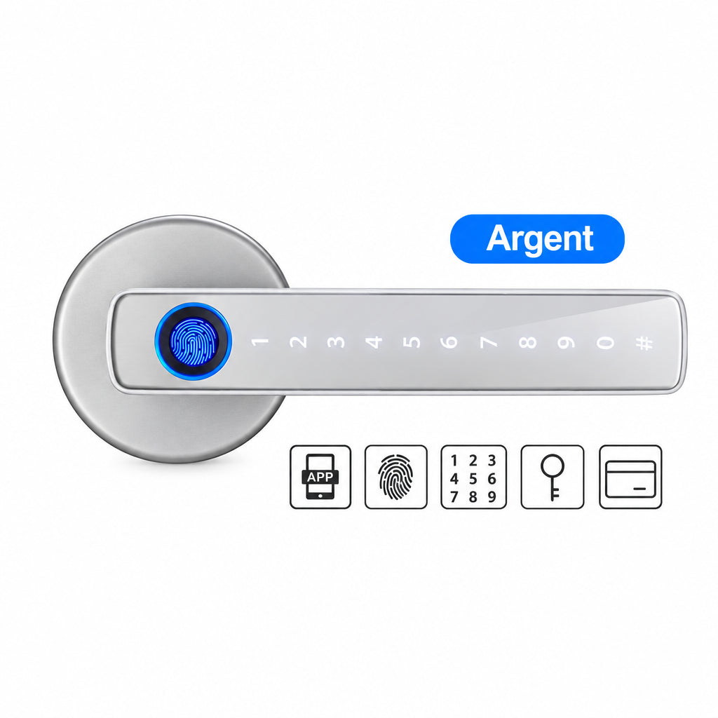 Serrure Intelligente M5 Tuya – Empreinte Digitale, Code & Carte IC