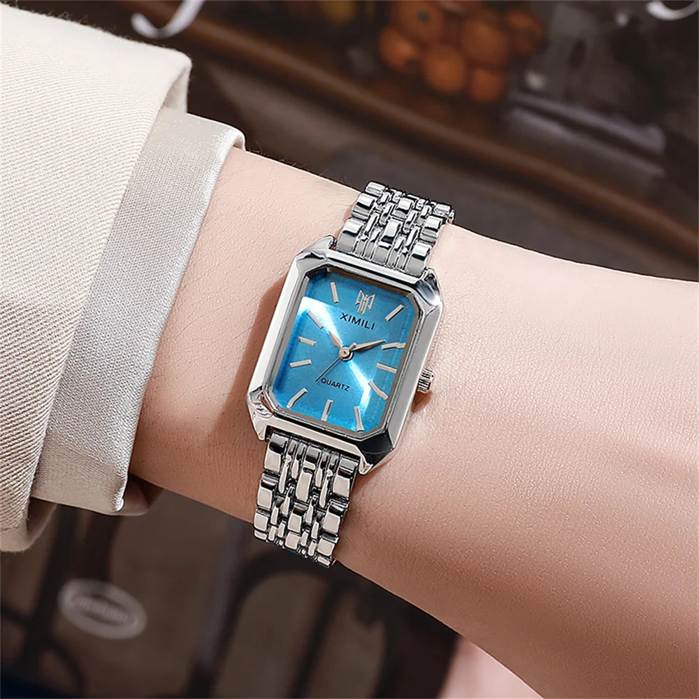 Montre Femme Élégante à Quartz – Bracelet en Acier Inoxydable Doré