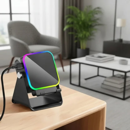 Enceinte Bluetooth Multifonctionnelle avec Support Smartphone & Lumière RGB