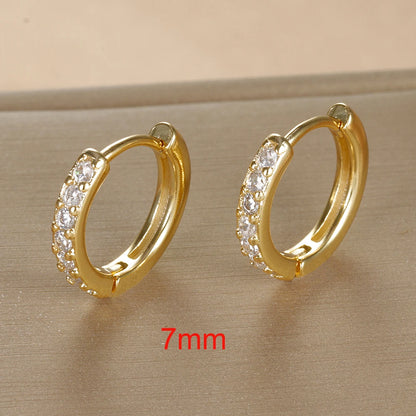 Lot de 2 Petites Créoles en Acier Inoxydable – Boucles d’Oreilles Huggie