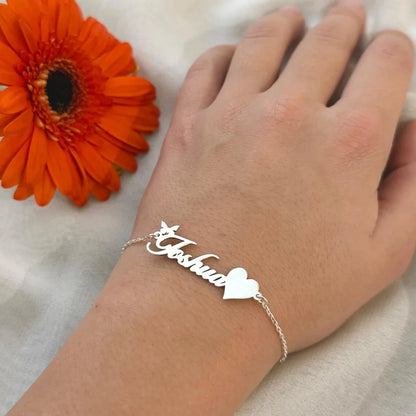 Bracelet Personnalisable Papillon avec Prénom – Femme & Enfant