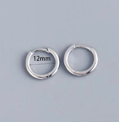 Lot de 2 Petites Créoles en Acier Inoxydable – Boucles d’Oreilles Huggie