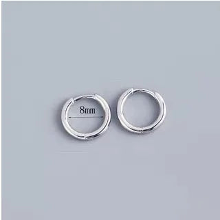 Lot de 2 Petites Créoles en Acier Inoxydable – Boucles d’Oreilles Huggie
