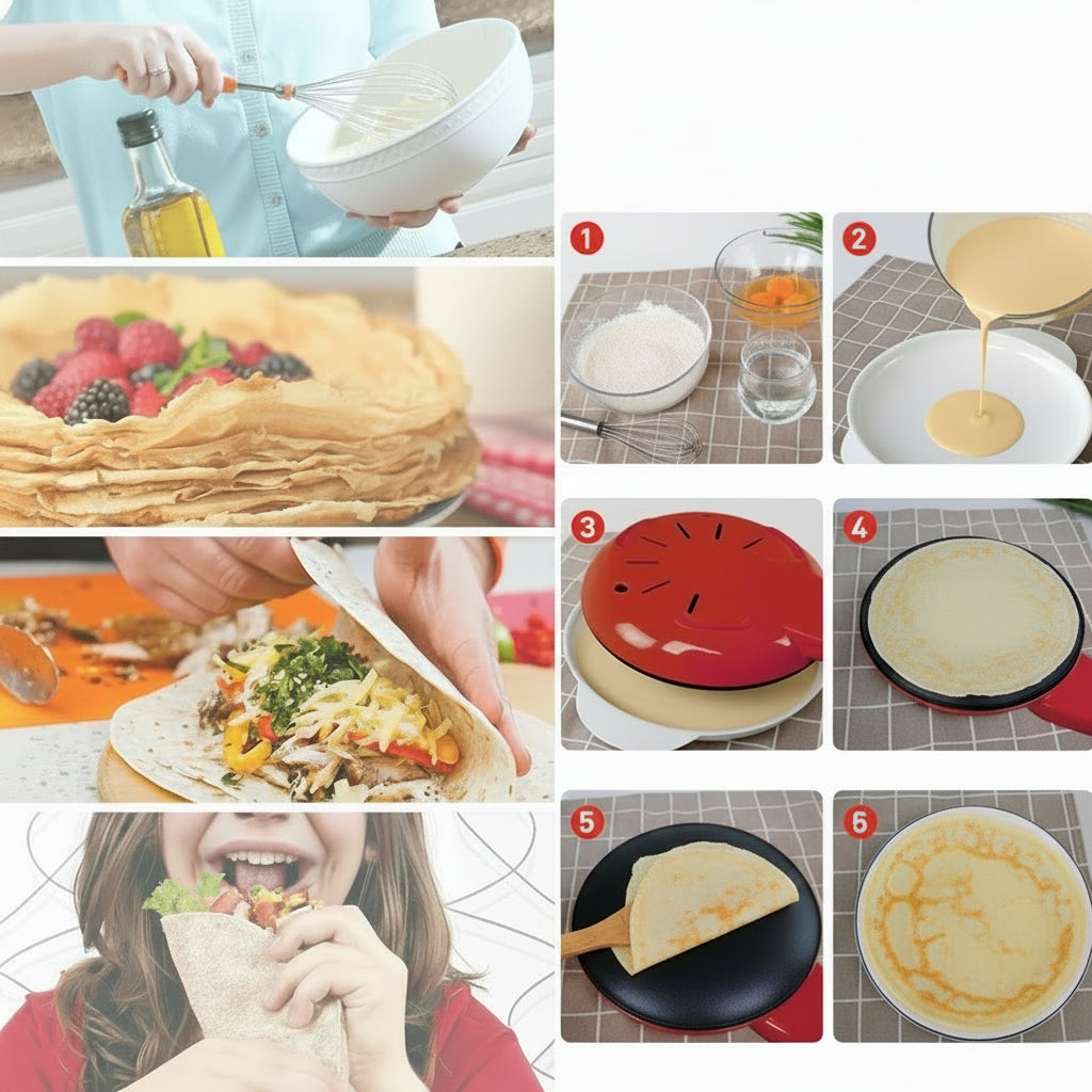 Crêpière Électrique Multifonction – Antiadhésive