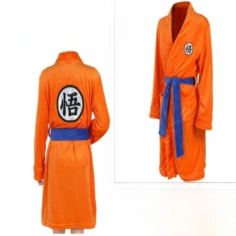 Peignoir Dragon Ball Goku – Motif Anime Cartoon, Doux et Confortable, Tenue Cosplay pour Maison et Détente
