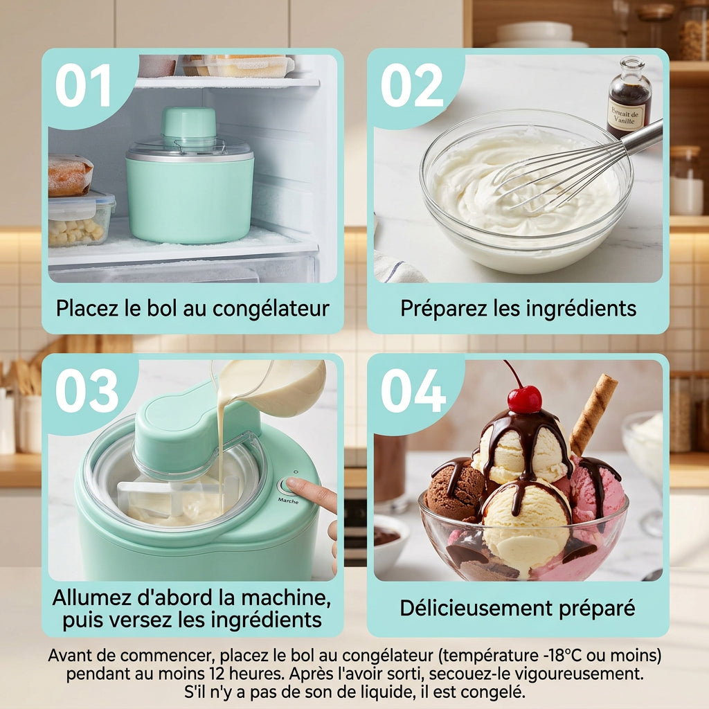 Mini Machine à Glace Rose – Sorbets & Gelato