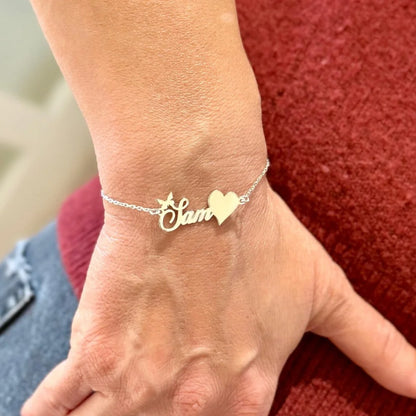 Bracelet Personnalisable Papillon avec Prénom – Femme & Enfant
