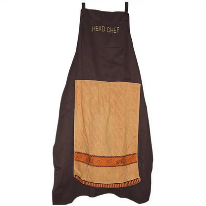 Tablier de Cuisine Humoristique « Chef » – Tablier en Coton Unisexe, Respirant et Lavable, Taille Unique, pour Cuisine, BBQ, Pâtisserie et Fêtes
