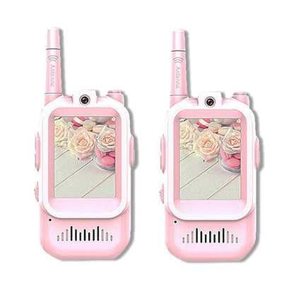 Talkies-walkies pour enfants rechargeables avec fonction vocale, écran HD de 2 pouces, appels HD en un clic et interphone — cadeau d’anniversaire ou de Noël pour garçon ou fille.
