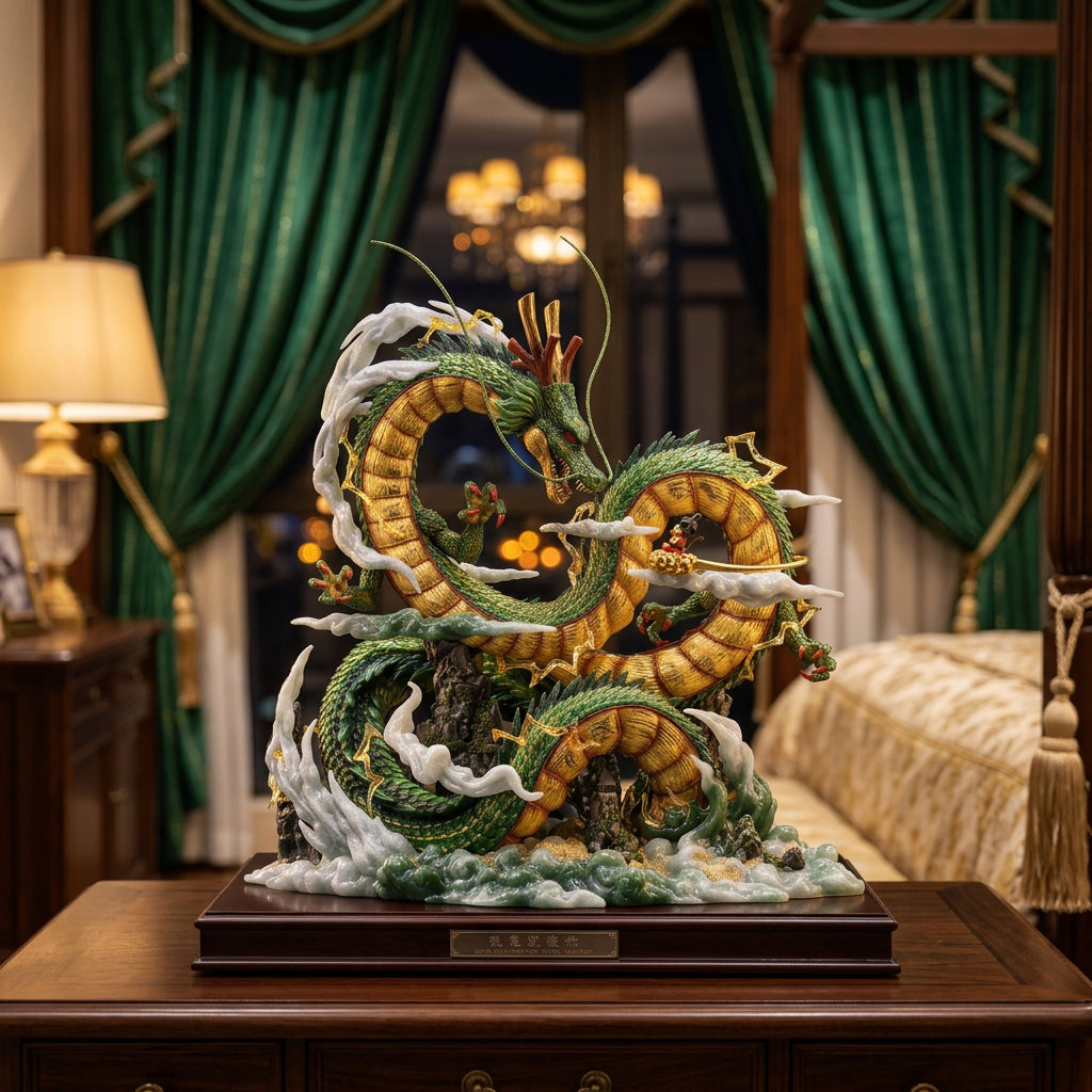 Figurine de Collection Dragon Ball Shenron avec Goku – Modèle en PVC, Statue Décorative, Idée Cadeau pour Fans