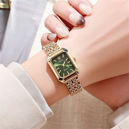 Montre Femme Élégante à Quartz – Bracelet en Acier Inoxydable Doré