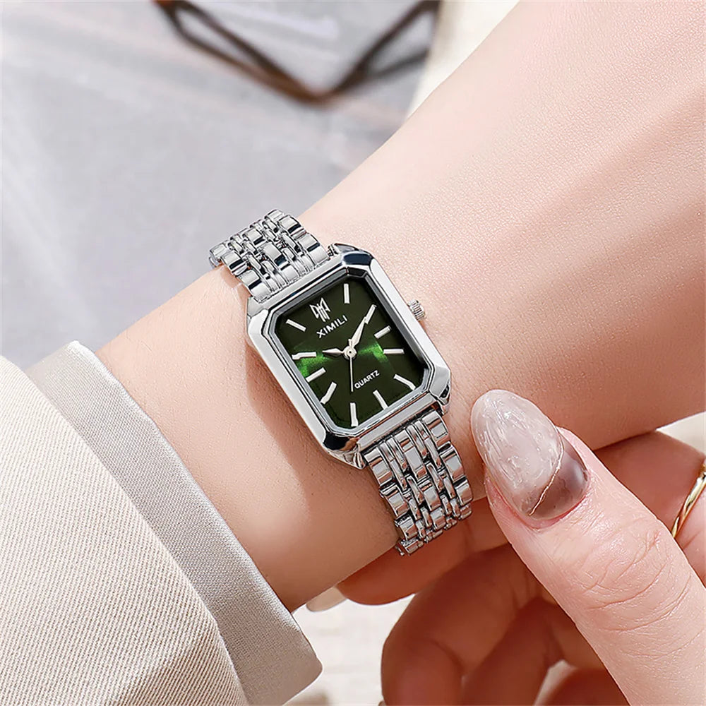 Montre Femme Élégante à Quartz – Bracelet en Acier Inoxydable Doré