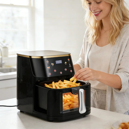 Air Fryer 12 L Multifonction – Frites, Pizza, Poulet, Tartes & Dessert