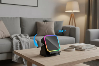 Enceinte Bluetooth Multifonctionnelle avec Support Smartphone & Lumière RGB
